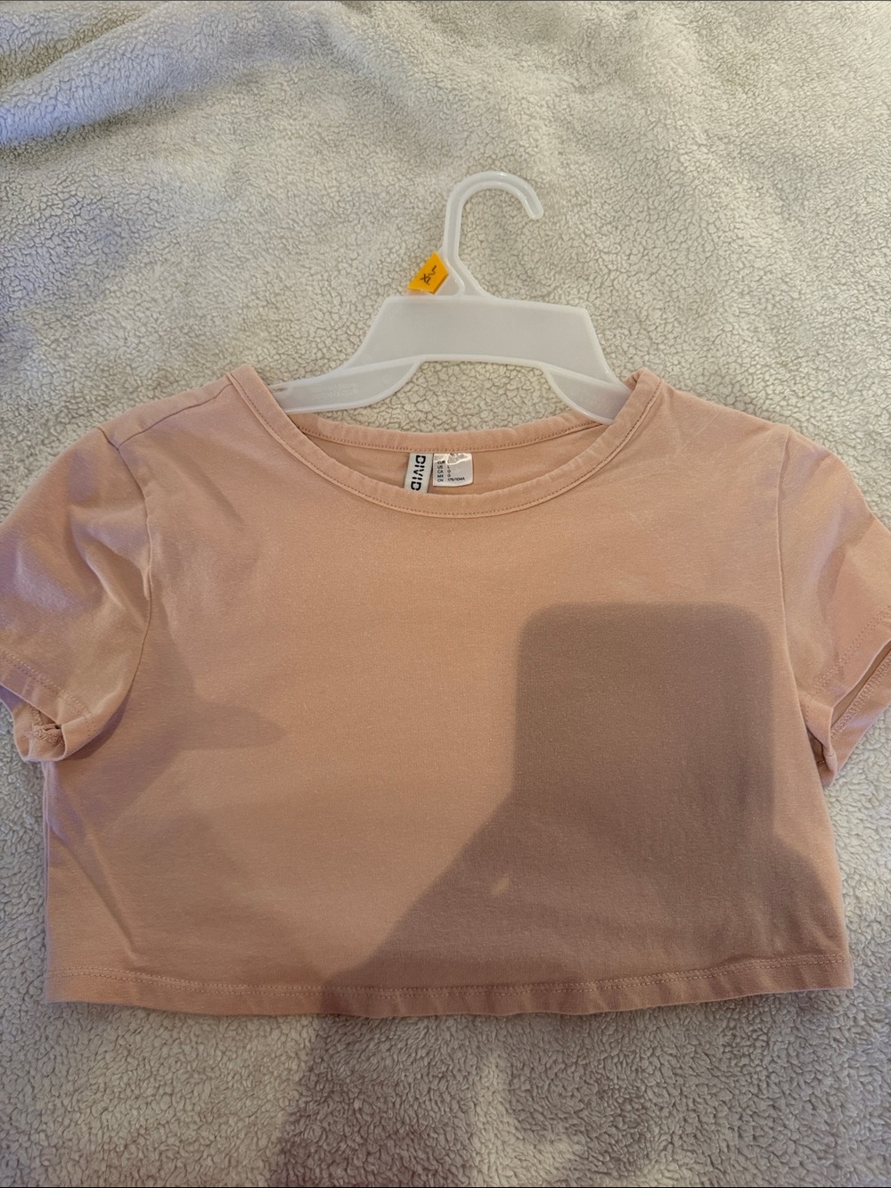 H&M Light Pink Girls' Short Sleeve Crop Tee